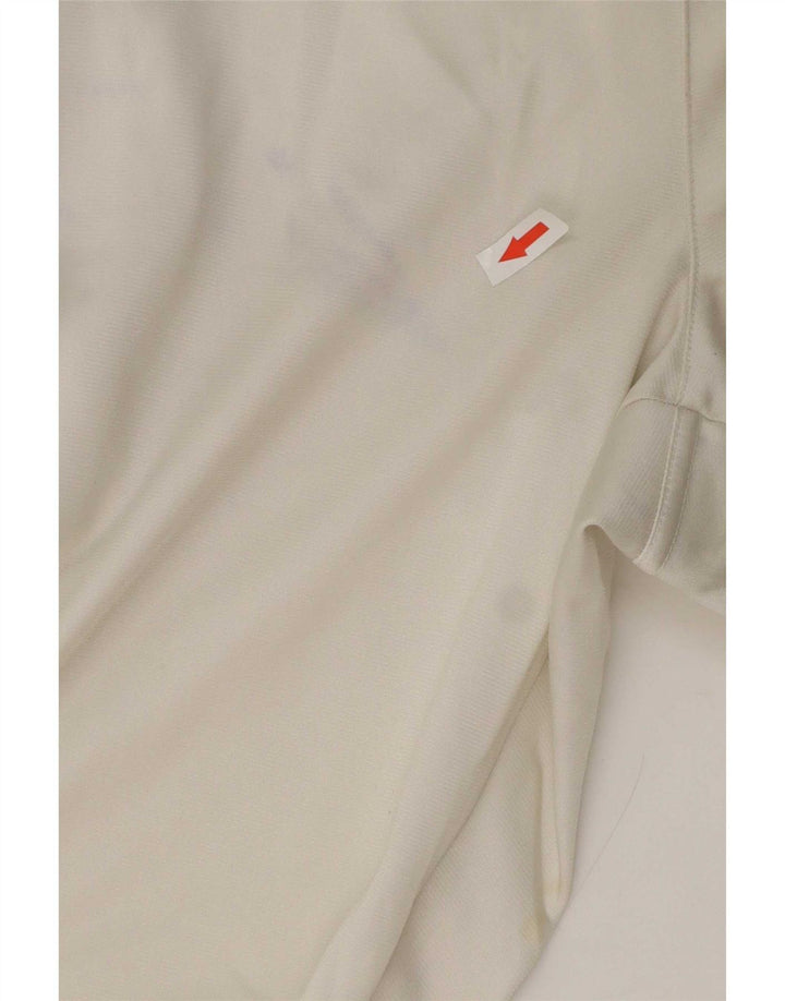 Pantaloni da tuta Adidas da uomo in poliestere bianco medio