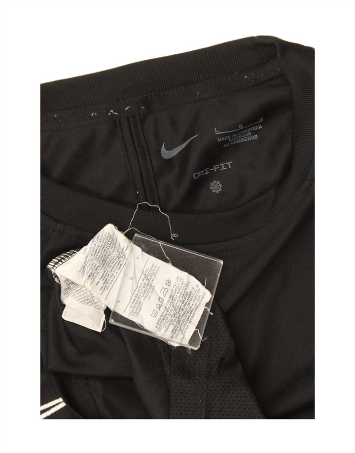 T-shirt Nike Dri Fit da uomo, grande, in poliestere color block nero
