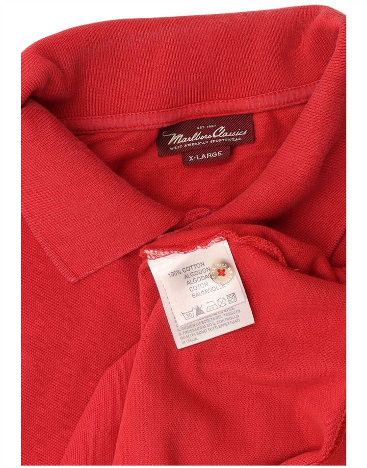 MARLBORO CLASSICS Polo da uomo XL in cotone rosso