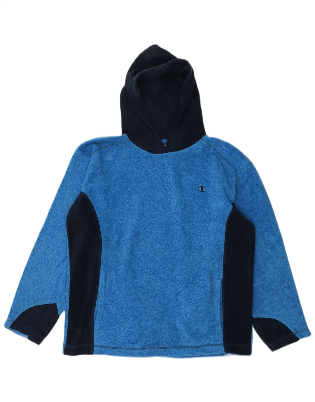 Maglione in pile con cappuccio CHAMPION per ragazzi 15-16 anni XL Blu a blocchi di colore
