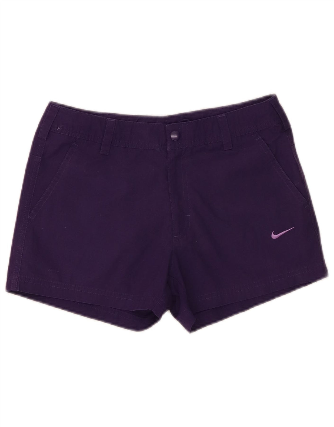 Pantaloncini chino Nike per ragazze 10-11 anni medi W26 poliestere viola