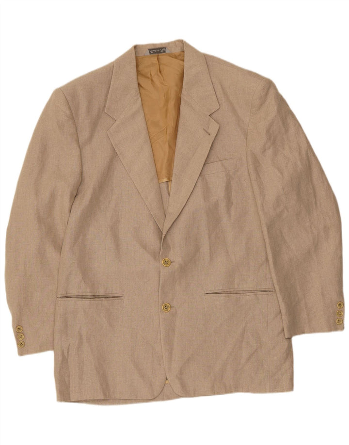 Giacca blazer da uomo a 2 bottoni Wampum IT 50 grande lino beige