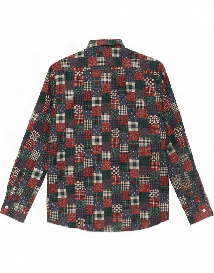 Camicia vintage da uomo regular fit Patchwork medio multicolore