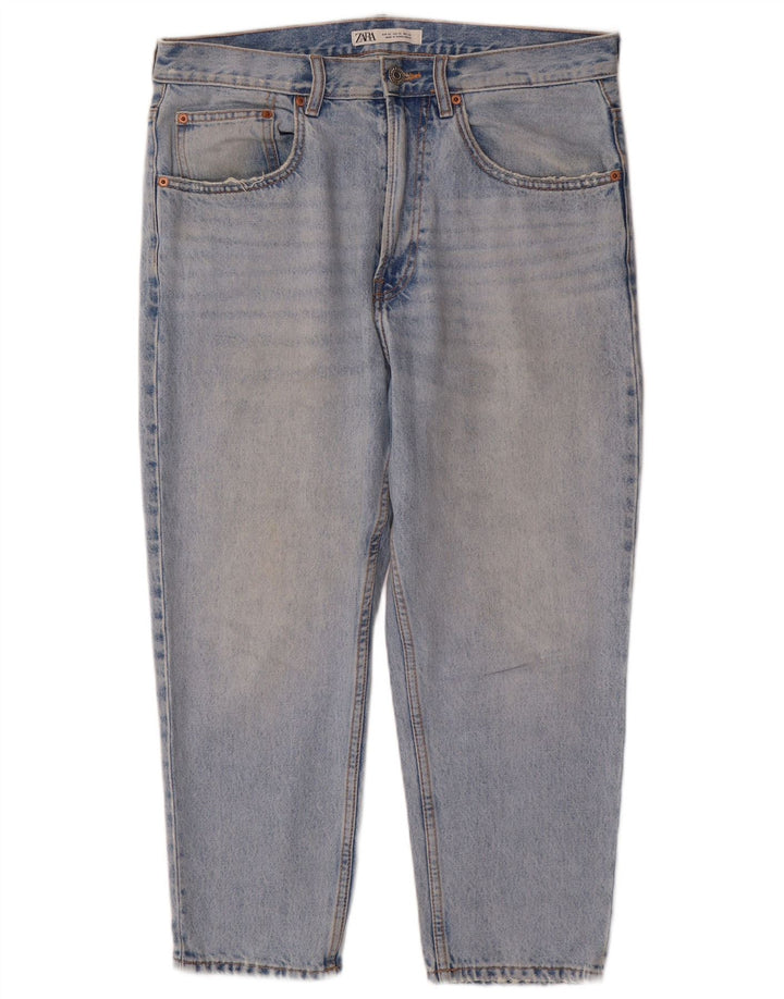 Jeans corti da uomo ZARA EU 42 Large W32 L24 Blu