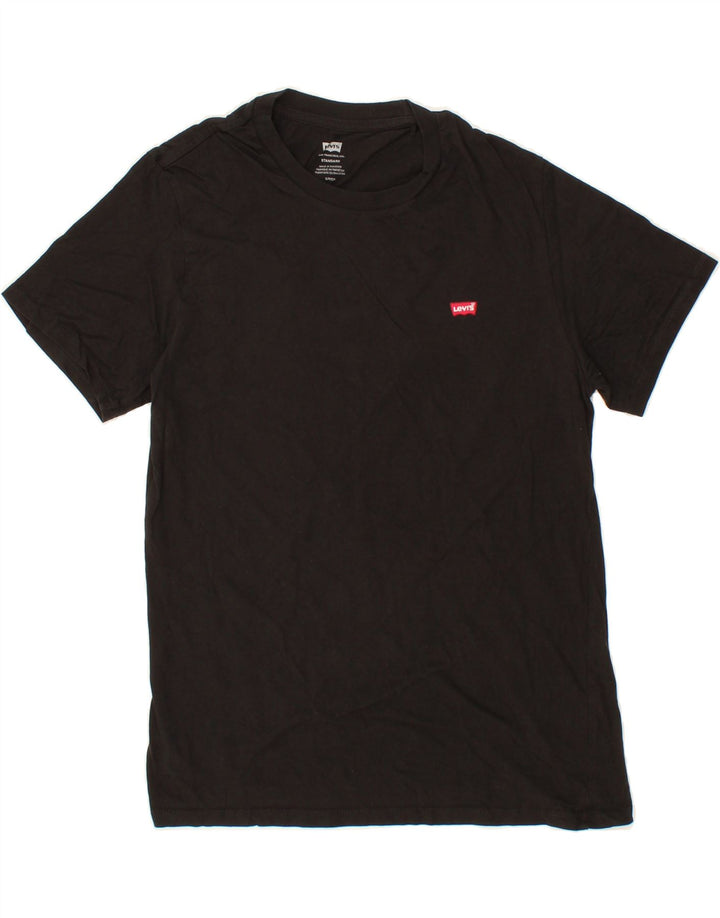 LEVI'S Mens Standard Fit T-Shirt Top Small Black Cotton Vintage Levi's and Second-Hand Levi's from Messina Hembry 