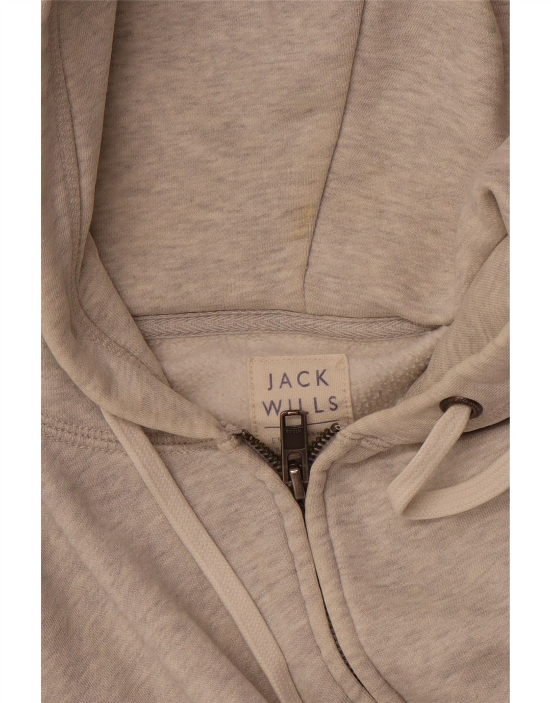 JACK WILLS Maglione con cappuccio e zip da uomo piccolo in cotone grigio