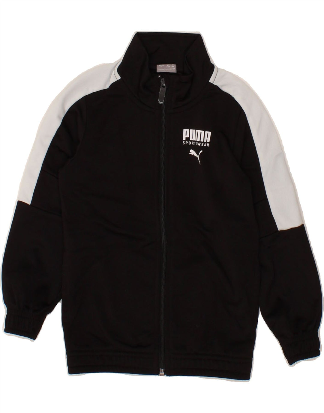 PUMA Boys Graphic Tracksuit Top Jacket 3-4 Years Black Colourblock Vintage Puma and Second-Hand Puma from Messina Hembry 