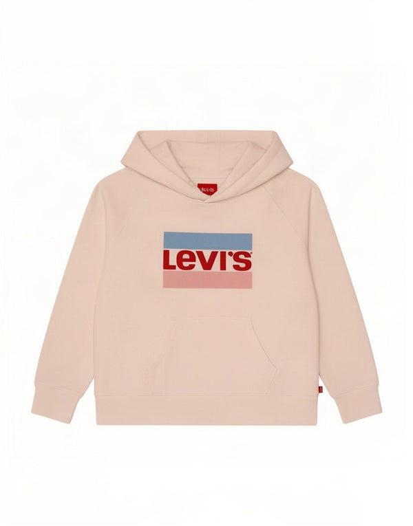 Maglione con cappuccio oversize grafico da donna Levi's UK 10 piccolo bianco