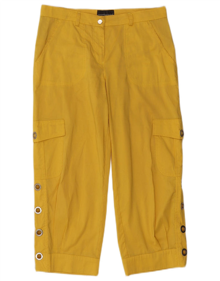 Pantaloni cargo Capri da donna Roccobarocco W30 L22 Gialli