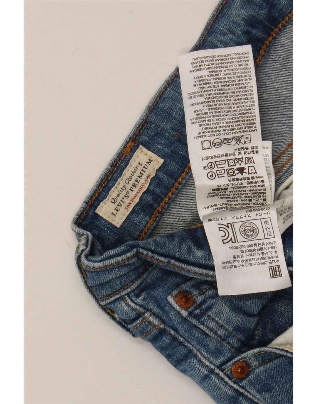 Levi's Uomo 511 Slim Jeans W36 L32 Cotone Blu