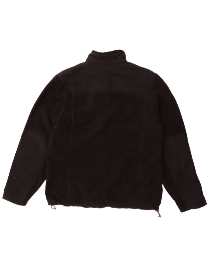 Giacca in pile da uomo Eddie Bauer UK 38 poliestere nero medio