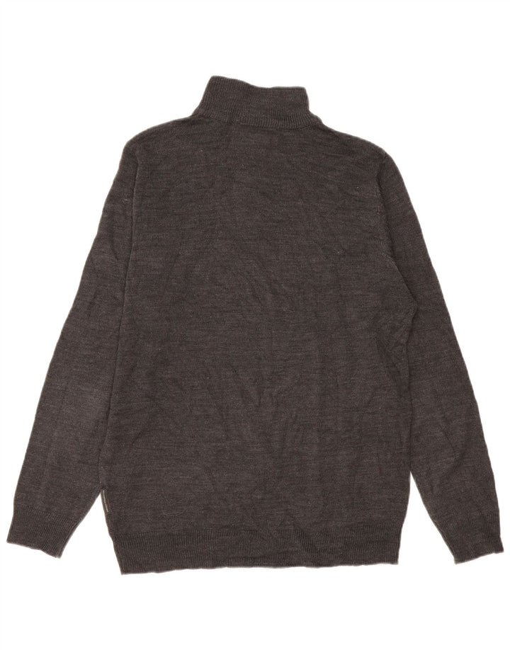 Maglione da uomo con zip e collo con zip French Connection, grande acrilico grigio