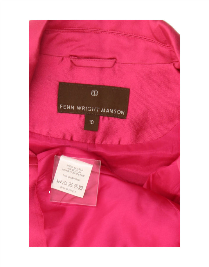 FENN WRIGHT MANSON Womens Open 3/4 Sleeve Bolero Jacket UK 10 Small Pink Vintage Fenn Wright Manson and Second-Hand Fenn Wright Manson from Messina Hembry 