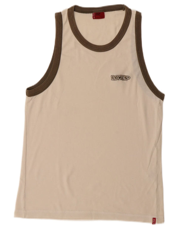 Gilet da uomo Levi's piccolo in cotone bianco sporco