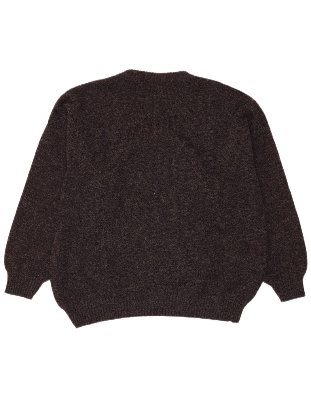 Maglione maglione girocollo da uomo VINTAGE IT 54 XL lana Fair Isle grigia