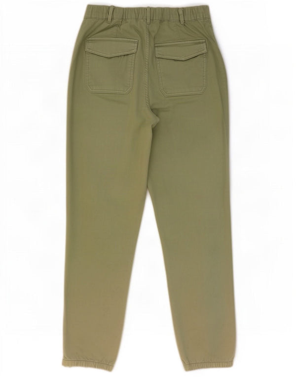 Pantaloni slim a vita alta da donna Marks & Spencer UK 12 Medium W28 L30 Verde