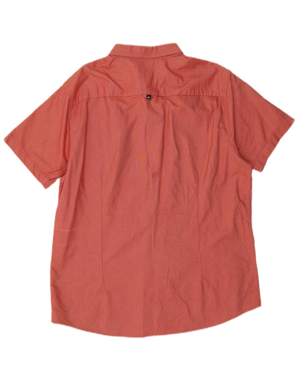 Camicia a maniche corte da uomo Quiksilver Large in cotone rosso