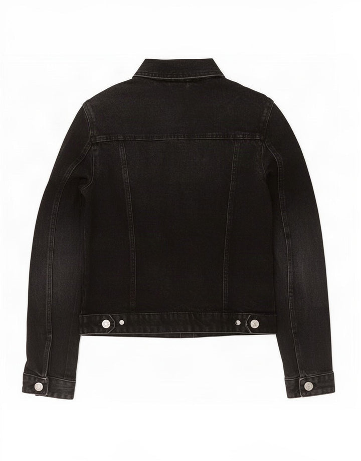 Giacca di jeans da donna Zara UK 10 piccola nera
