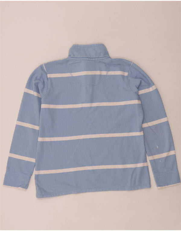 Crew Clothing Felpa da donna con collo con zip Maglione UK 12 Blu medio a righe