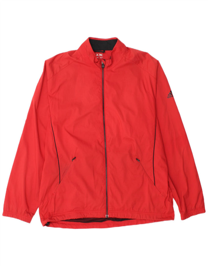 Giacca antipioggia da uomo Adidas Clima Proof UK 42 XL Poliestere color block rosso