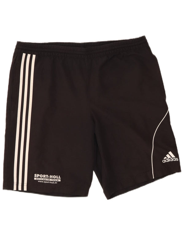 Pantaloncini sportivi da uomo Adidas grandi in poliestere nero