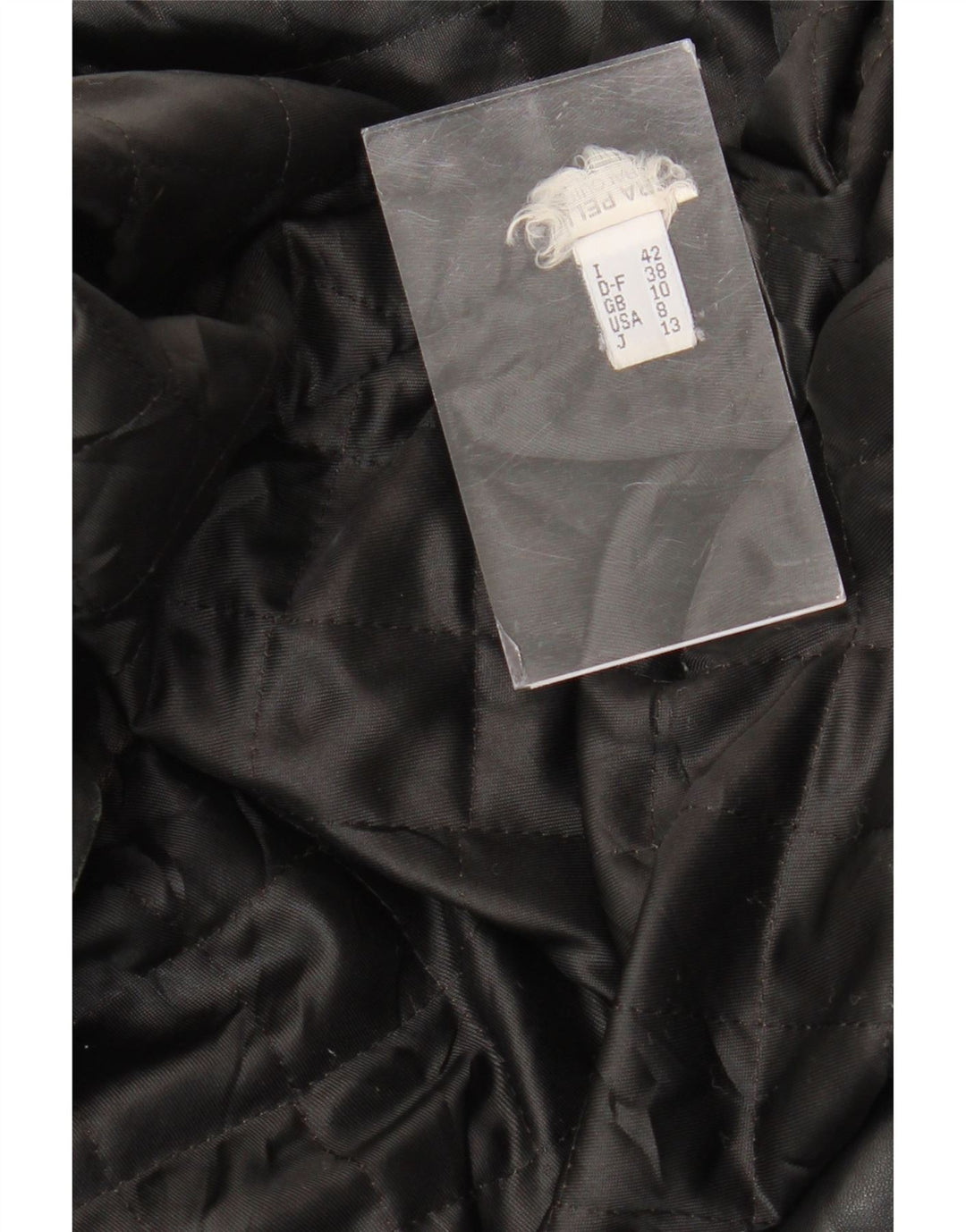 Giacca in pelle oversize da donna VINTAGE UK 10 piccola nera