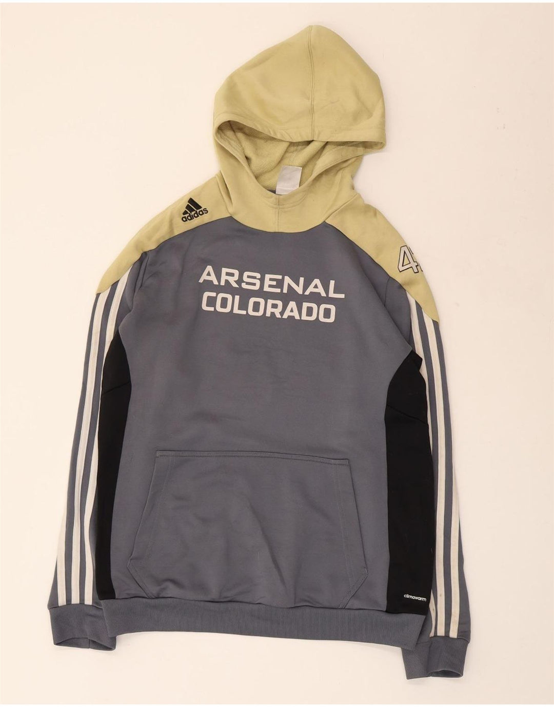 Felpa con cappuccio ADIDAS da donna Arsenal Colorado UK 16/18 grande grigia