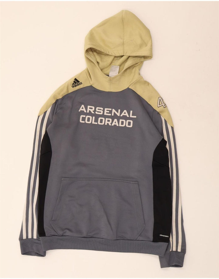 Felpa con cappuccio ADIDAS da donna Arsenal Colorado UK 16/18 grande grigia
