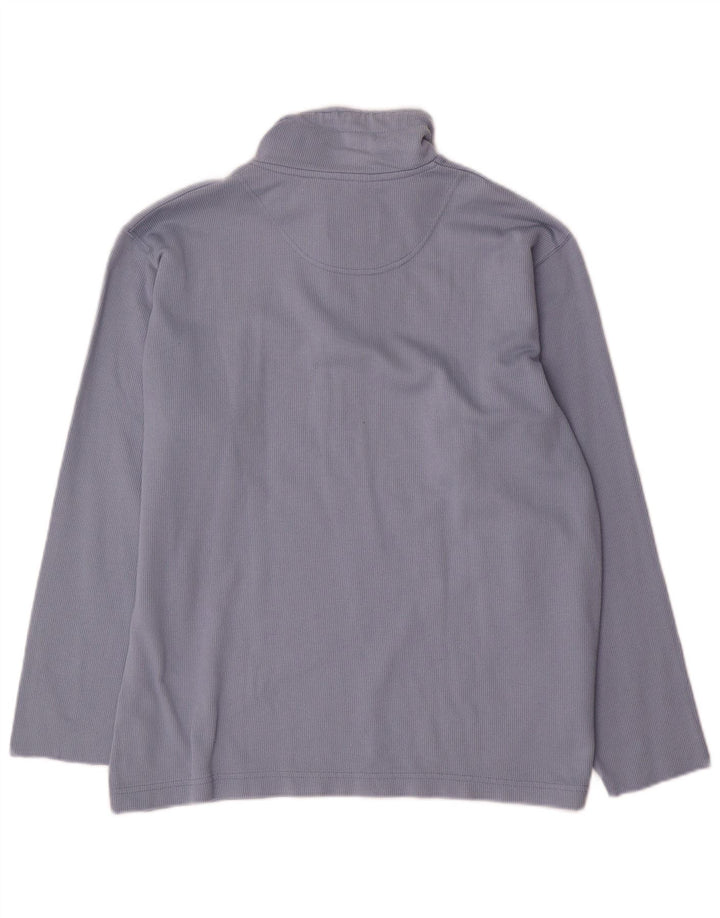 Felpa da uomo Champion con zip e collo, in cotone blu medio
