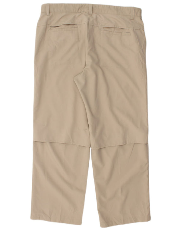 Pantaloni chino dritti da uomo Izod W36 L28 poliestere beige