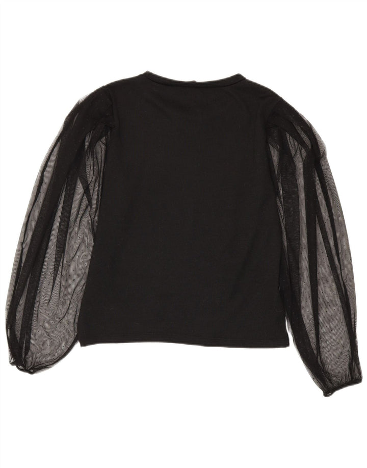 Camicetta a maniche lunghe da donna Zara UK 10 piccola nera