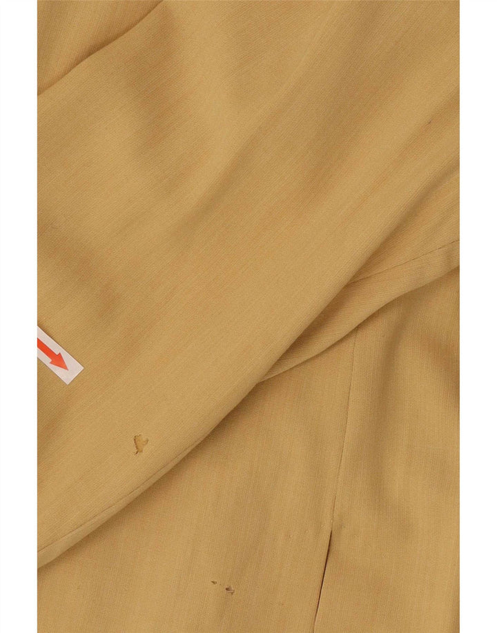 Giacca blazer a 1 bottone lungo da donna Max Mara UK 16 grande gialla
