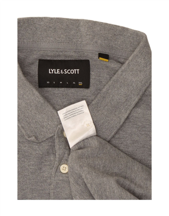 Polo da uomo Lyle & Scott 2XL in cotone grigio