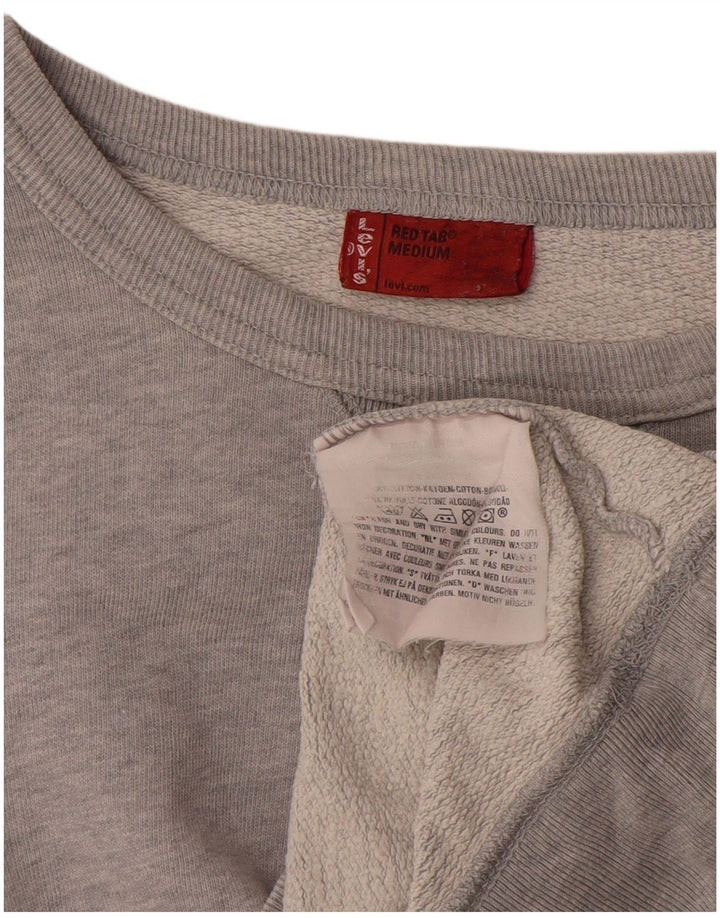 Felpa oversize da donna Levi's UK 14 Cotone chiazzato grigio medio