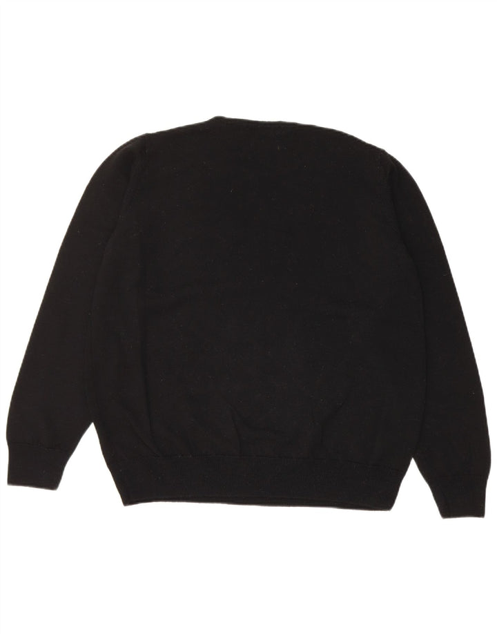 Maglione maglione girocollo da donna Marks & Spencer UK 14 Large Black New Wool