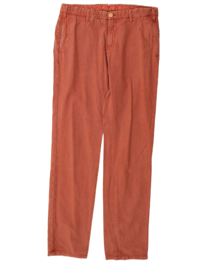 MASSIMO DUTTI Pantaloni chino vestibilità casual da uomo EU 42 Large W32 L32 Rosso