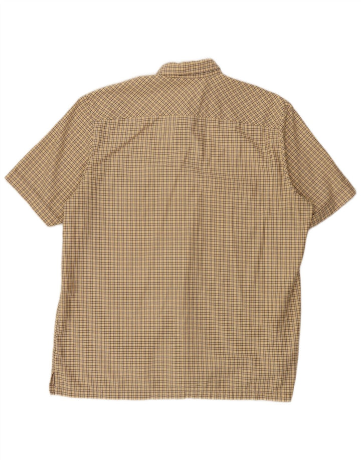 Levi's Camicia a maniche corte da uomo in cotone a quadri beige grande