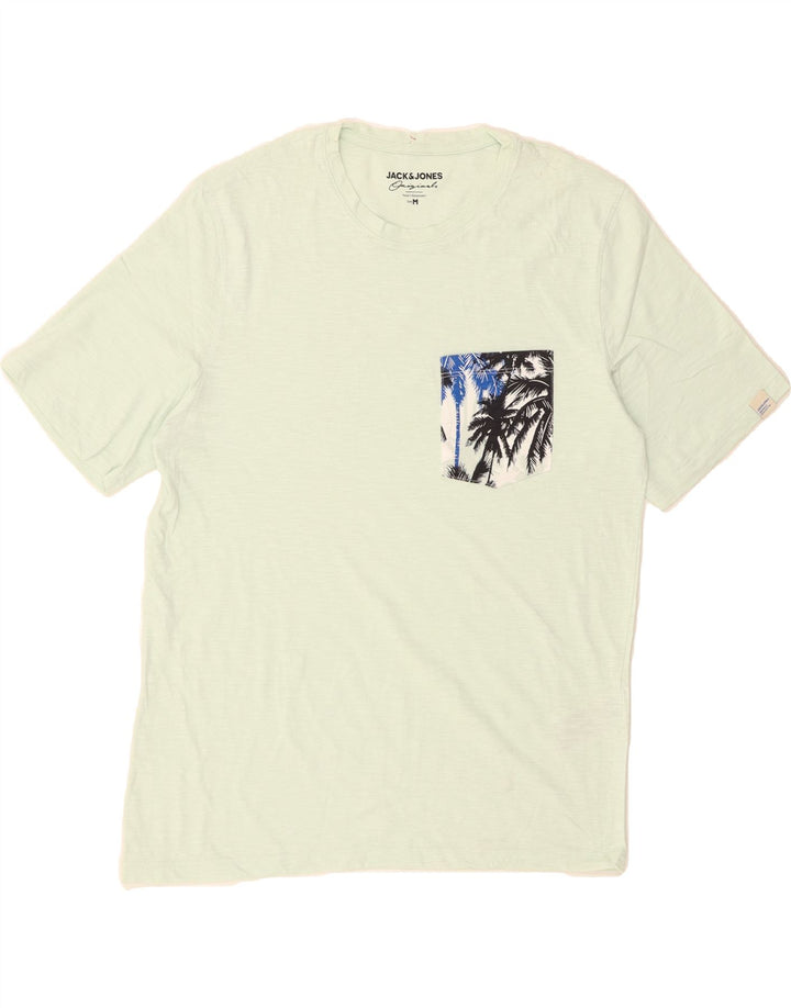 JACK & JONES Mens T-Shirt Top Medium Green Cotton Vintage Jack & Jones and Second-Hand Jack & Jones from Messina Hembry 