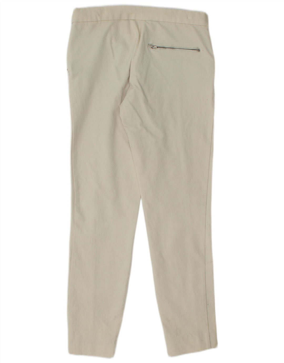 Pantaloni casual skinny da donna ZARA medi W28 L28 bianco sporco
