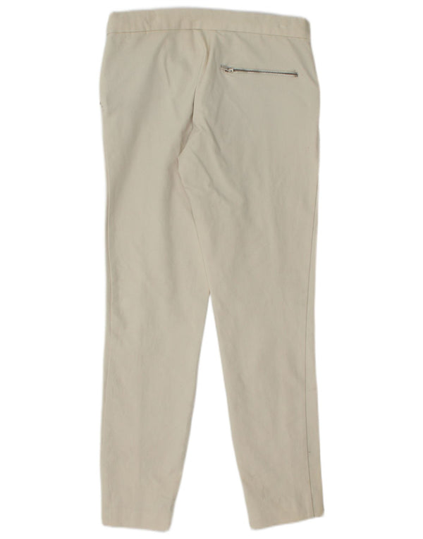 Pantaloni casual skinny da donna ZARA medi W28 L28 bianco sporco