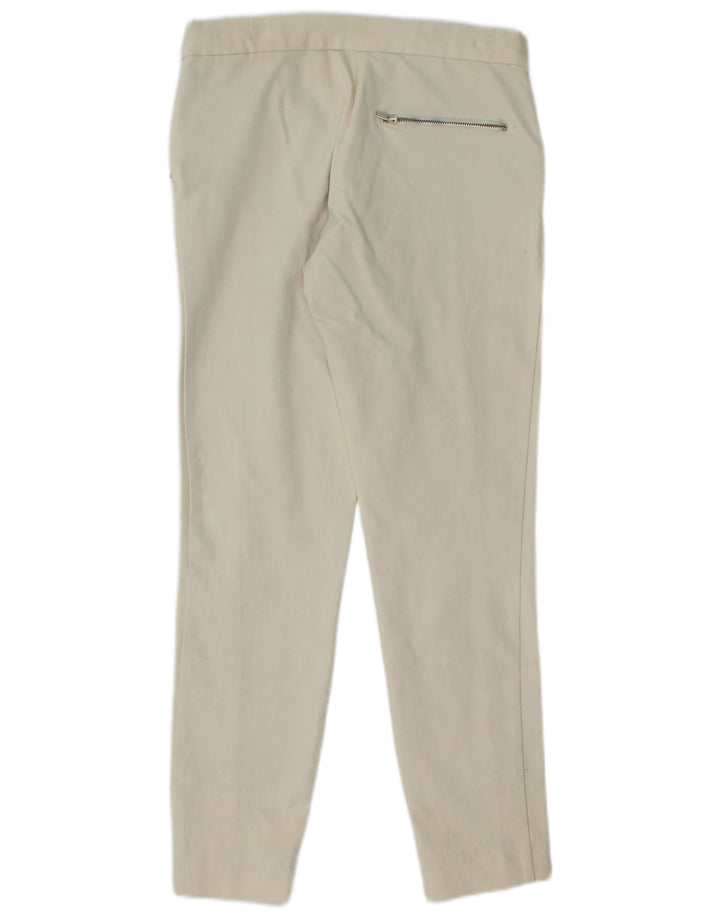 Pantaloni casual skinny da donna ZARA medi W28 L28 bianco sporco