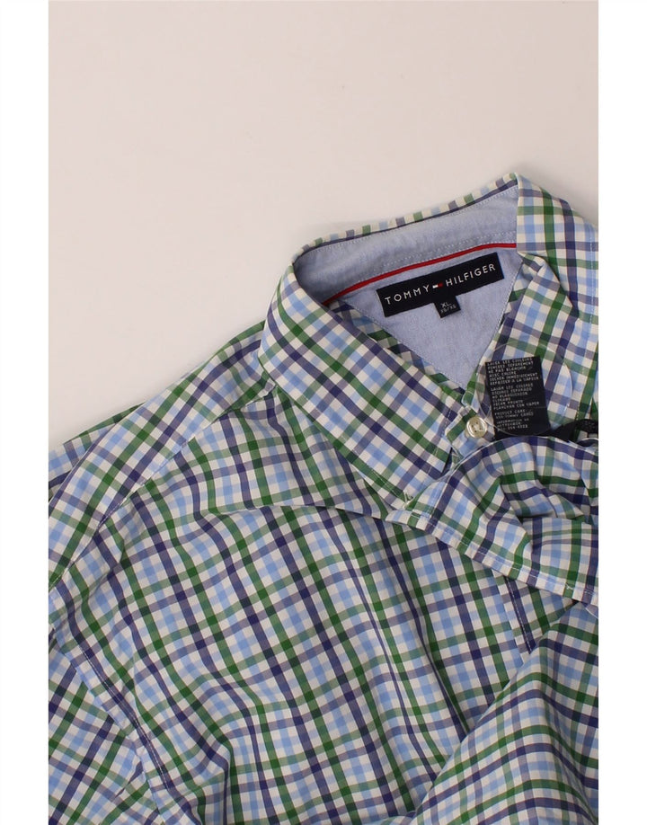 TOMMY HILFIGER Mens Shirt XL Multicoloured Check Cotton Vintage Tommy Hilfiger and Second-Hand Tommy Hilfiger from Messina Hembry 