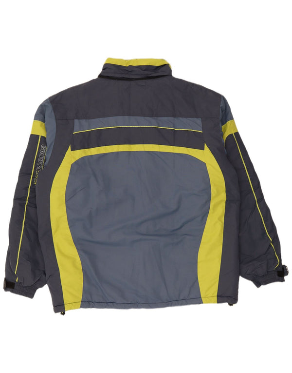 Giacca da sci impermeabile da uomo Brugi UK 42 XL nylon color block blu