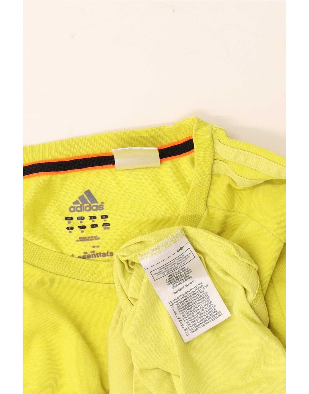 T-shirt Adidas Climalite da uomo Top in cotone giallo medio