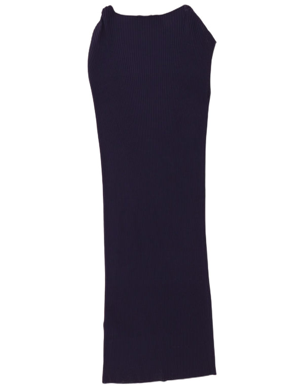 Abito aderente aderente senza maniche da donna Cos UK 16 Large in viscosa blu navy