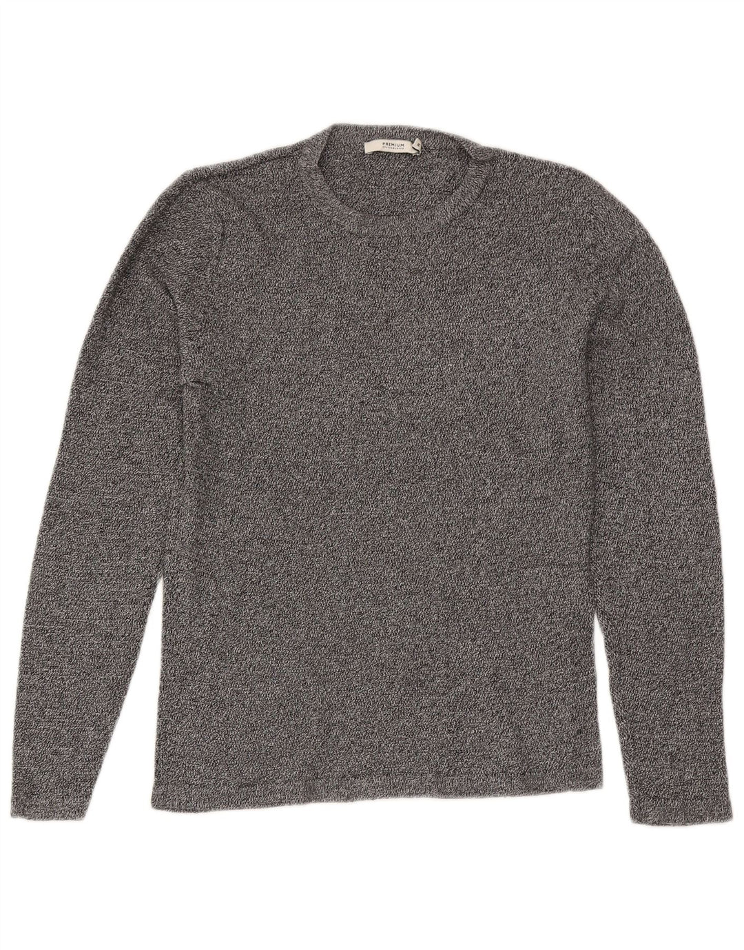 Maglione maglione girocollo da uomo Jack & Jones in cotone screziato grigio medio