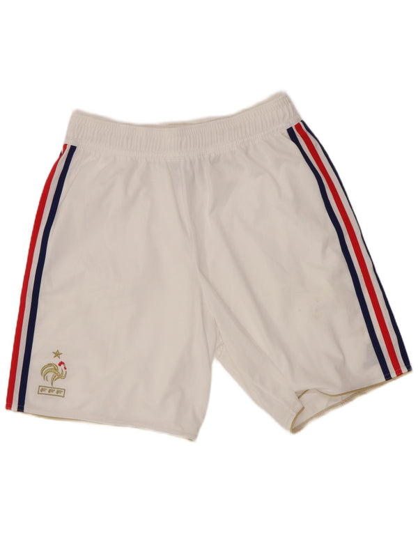Pantaloncini sportivi Adidas da uomo della Federazione Francaise De Rugby, colore bianco medio