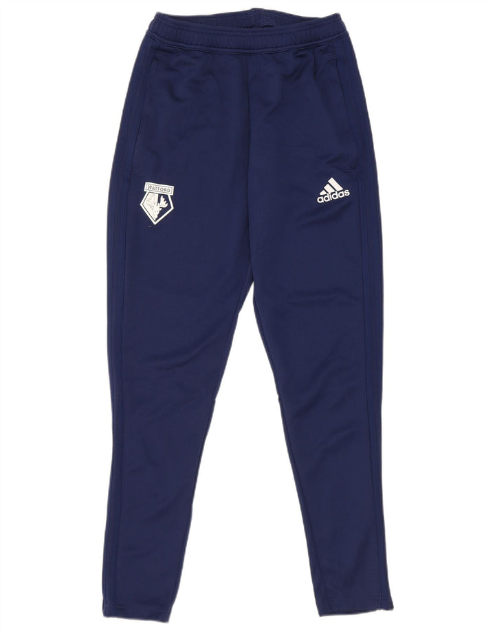 Adidas Uomo Watford F.C. Pantaloni della tuta piccoli in poliestere blu navy