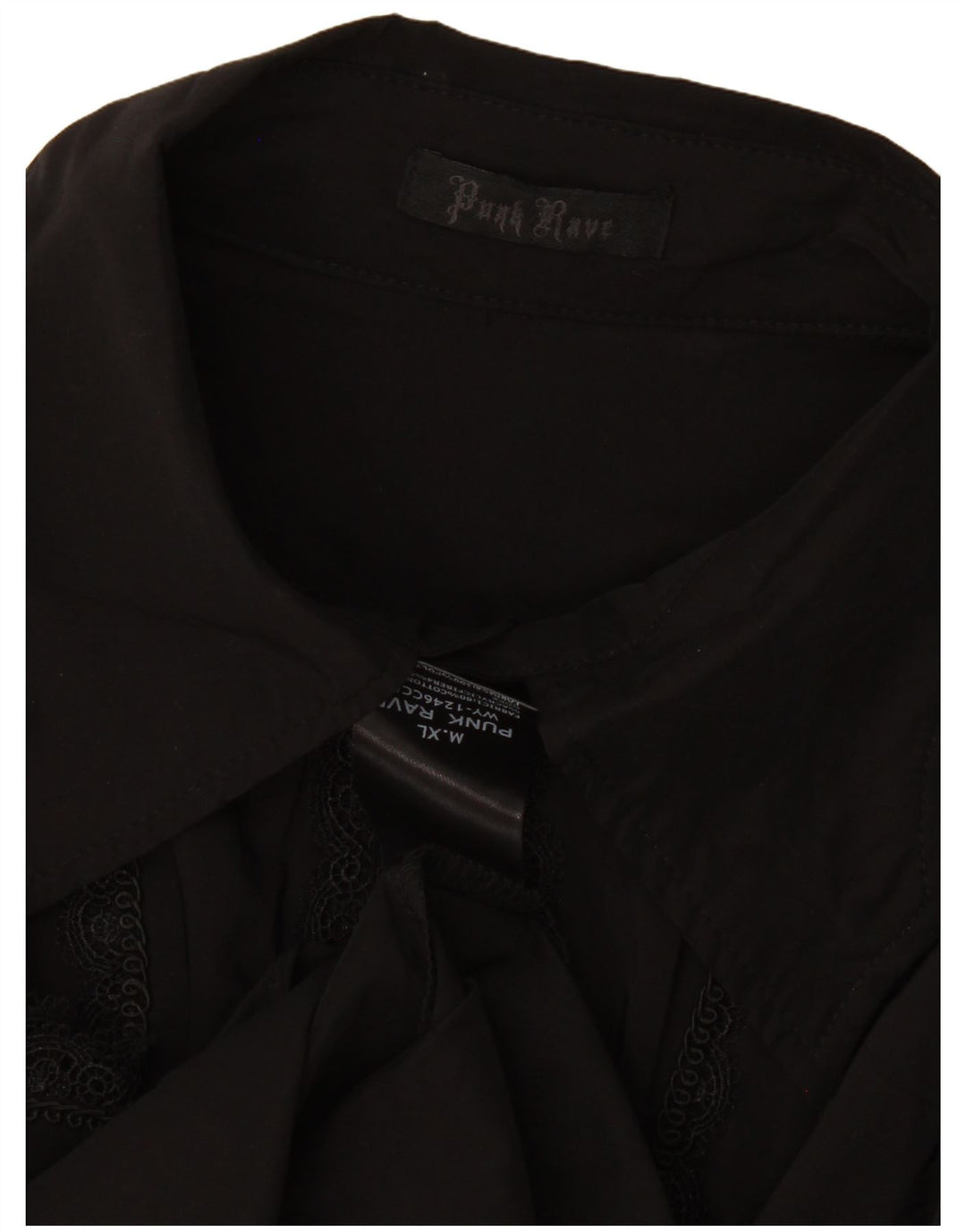 Camicia da uomo Punk Rave XL poliestere nero