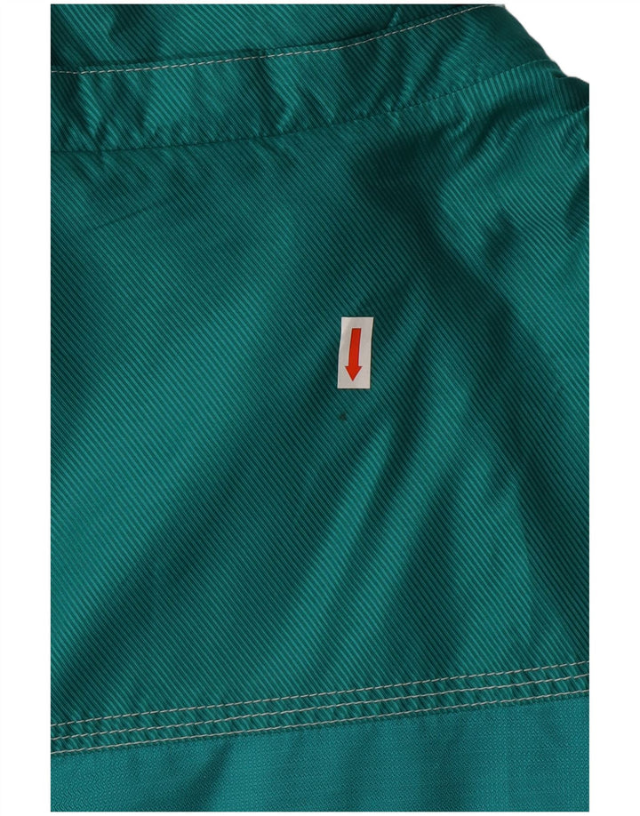 Giacca da sci grafica da uomo vintage EU 48 Poliammide color block verde medio